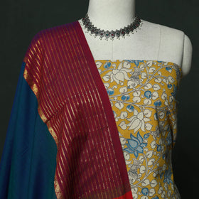 Kalamkari printed cotton 2pc unstitched dress material