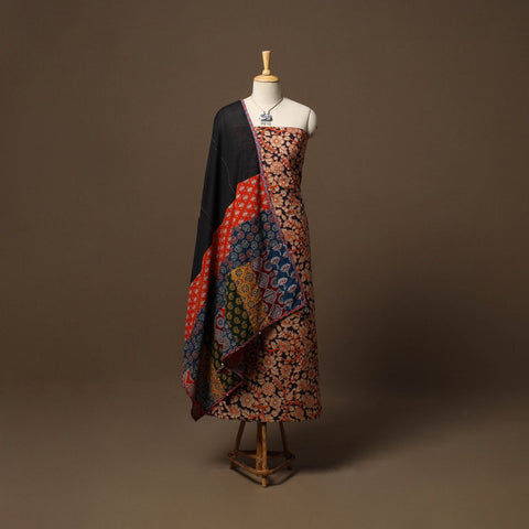 Kalamkari printed cotton 2pc unstitched dress material