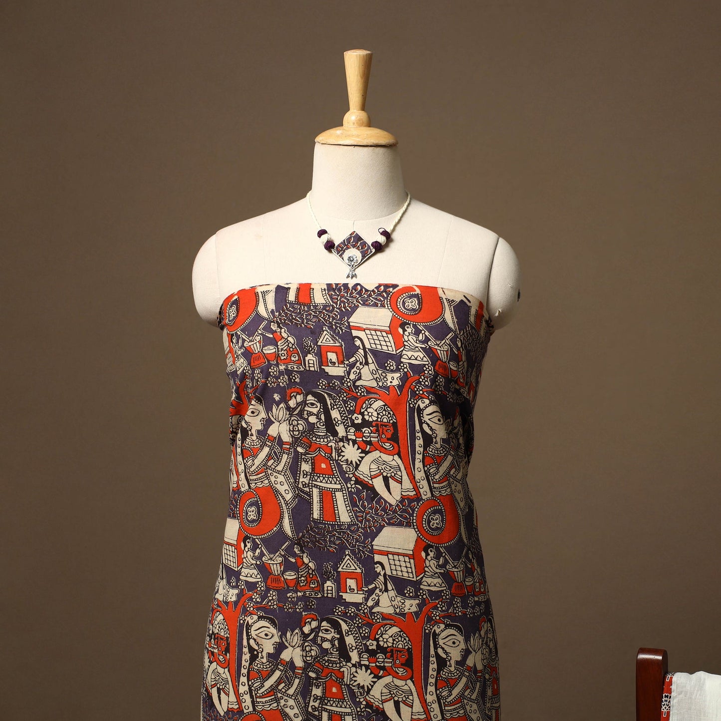 Kalamkari printed cotton 2pc unstitched dress material