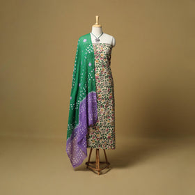 Kalamkari printed cotton 2pc unstitched dress material