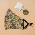  kalamkari Block Printed Cotton 3 Layer Snug Fit Face Cover with Herb Pocket 