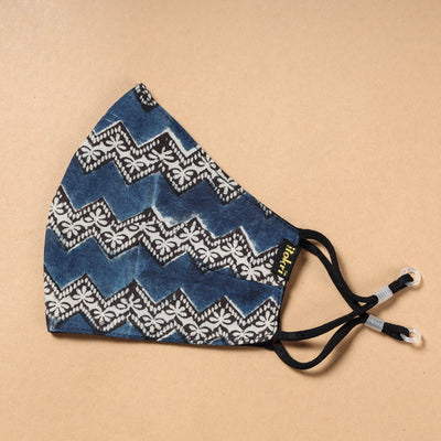  Kalamkari Block Printed Cotton 3 Layer Snug Fit Face Cover 