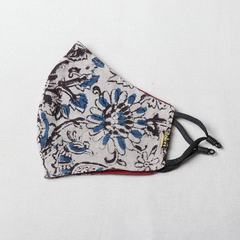  Kalamkari Block Printed Cotton 3 Layer Snug Fit Face Cover 