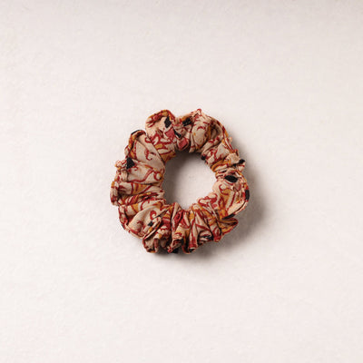   Kalamkari Block Printed Cotton Elastic Rubber Band/Scrunchie 
