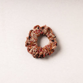   Kalamkari Block Printed Cotton Elastic Rubber Band/Scrunchie 