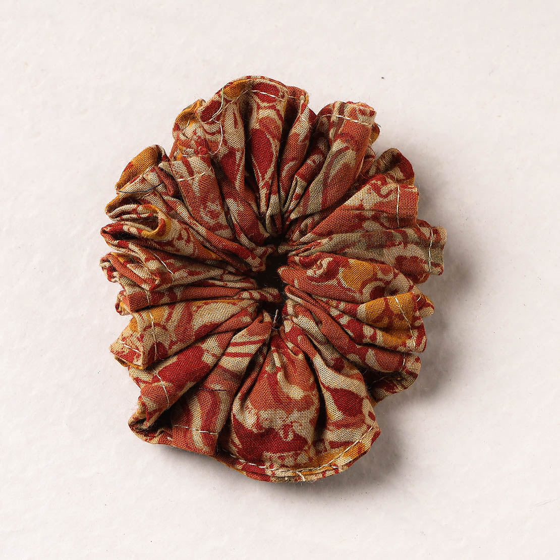   Kalamkari Block Printed Cotton Elastic Rubber Band/Scrunchie 