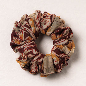   Kalamkari Block Printed Cotton Elastic Rubber Band/Scrunchie 