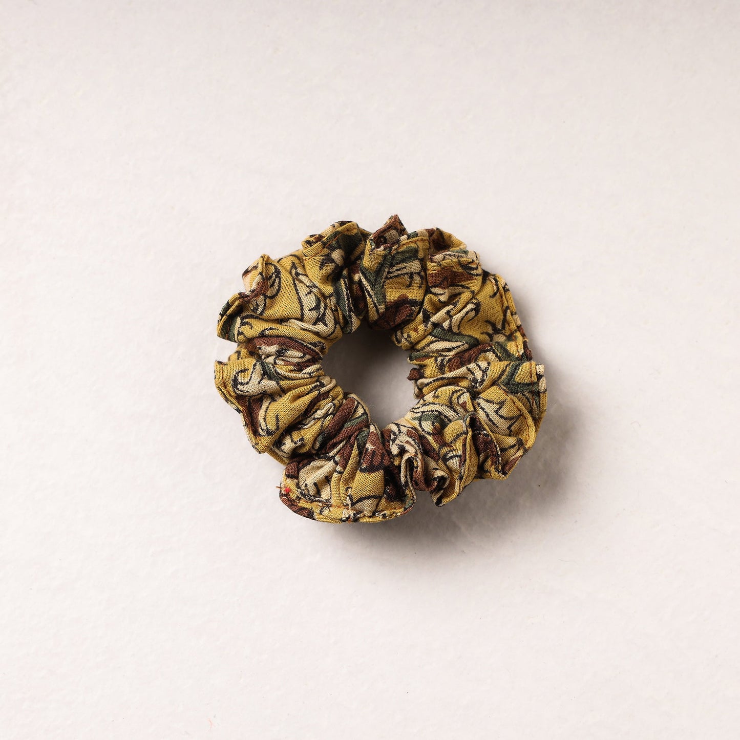   Kalamkari Block Printed Cotton Elastic Rubber Band/Scrunchie 