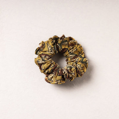   Kalamkari Block Printed Cotton Elastic Rubber Band/Scrunchie 