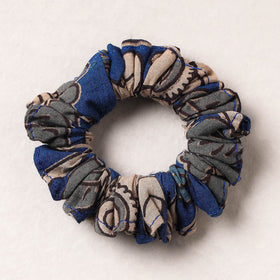  Kalamkari Printed Cotton Elastic Rubber Band/Scrunchie 