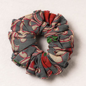 Kalamkari Printed Cotton Elastic Rubber Band/Scrunchie 