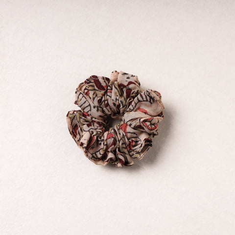   Kalamkari Block Printed Cotton Elastic Rubber Band/Scrunchie 