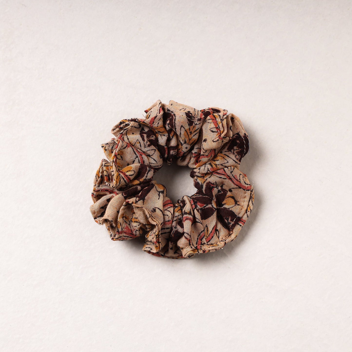   Kalamkari Block Printed Cotton Elastic Rubber Band/Scrunchie 