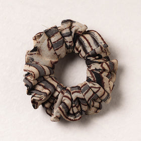   Kalamkari Block Printed Cotton Elastic Rubber Band/Scrunchie 