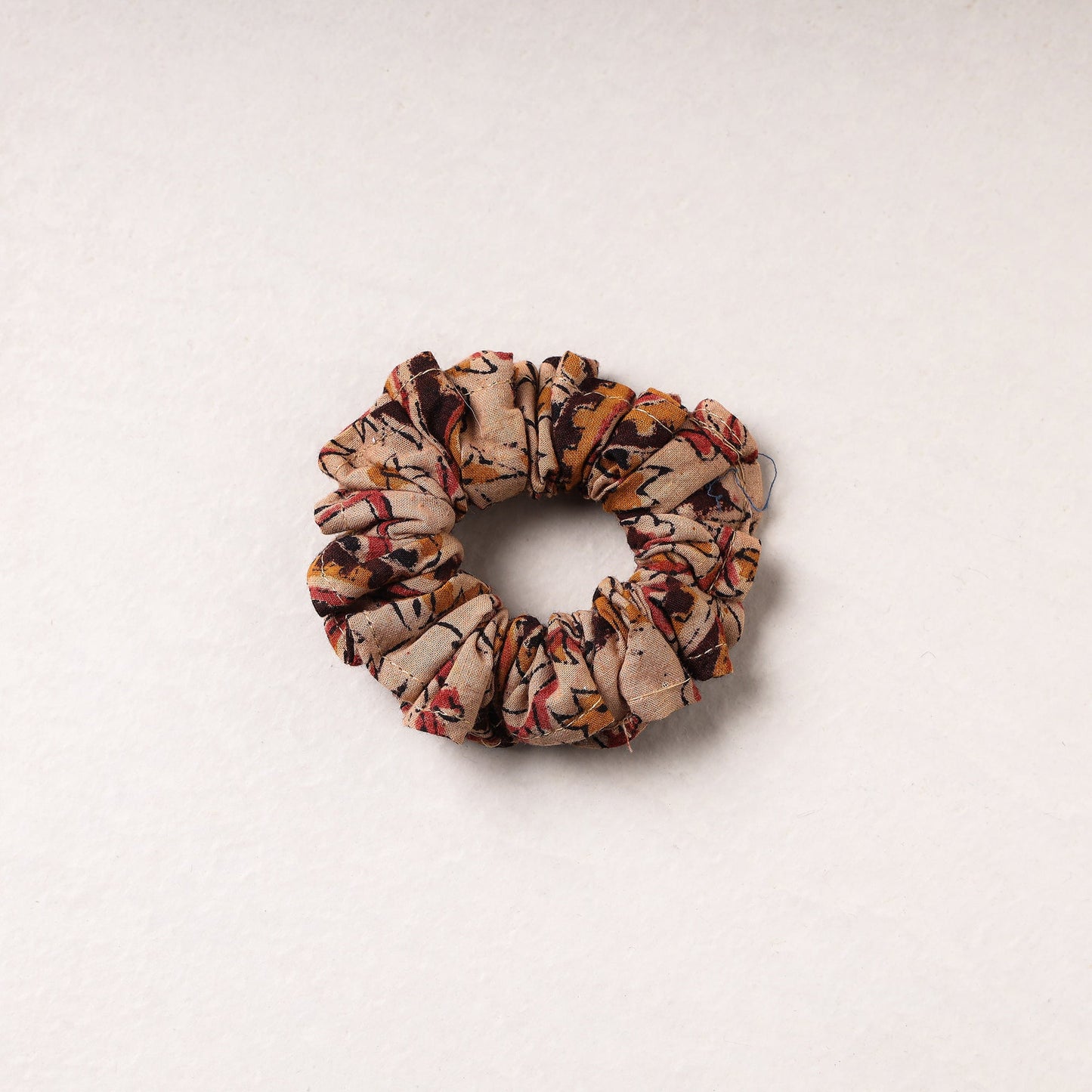 Kalamkari Printed Cotton Elastic Rubber Band/Scrunchie 