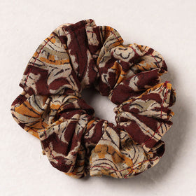  Kalamkari Block Printed Cotton Elastic Rubber Band/Scrunchie 