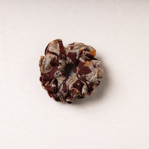   Kalamkari Block Printed Cotton Elastic Rubber Band/Scrunchie 