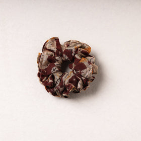   Kalamkari Block Printed Cotton Elastic Rubber Band/Scrunchie 