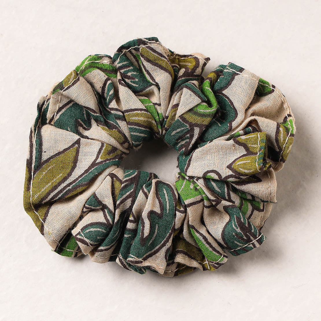  Kalamkari Printed Cotton Elastic Rubber Band/Scrunchie 