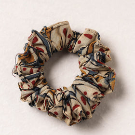   Kalamkari Block Printed Cotton Elastic Rubber Band/Scrunchie 