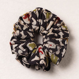  Kalamkari Printed Cotton Elastic Rubber Band/Scrunchie 