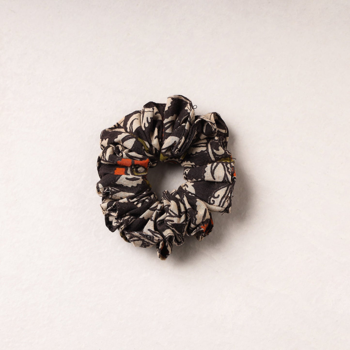  Kalamkari Printed Cotton Elastic Rubber Band/Scrunchie 