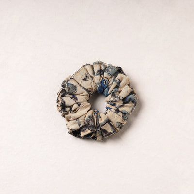  Kalamkari Printed Cotton Elastic Rubber Band/Scrunchie 
