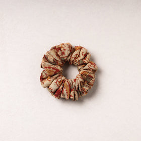   Kalamkari Block Printed Cotton Elastic Rubber Band/Scrunchie 