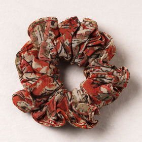   Kalamkari Block Printed Cotton Elastic Rubber Band/Scrunchie 