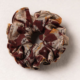   Kalamkari Block Printed Cotton Elastic Rubber Band/Scrunchie 