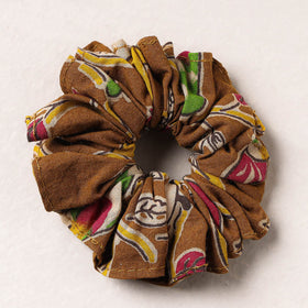  Kalamkari Printed Cotton Elastic Rubber Band/Scrunchie 