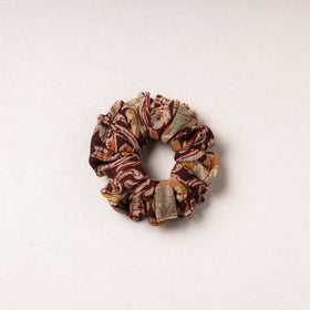   Kalamkari Block Printed Cotton Elastic Rubber Band/Scrunchie 