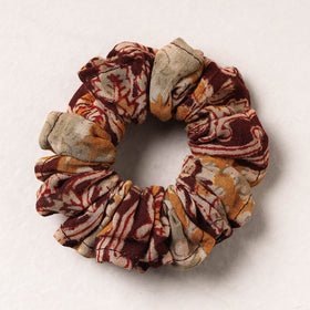   Kalamkari Block Printed Cotton Elastic Rubber Band/Scrunchie 