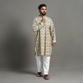 Buy Kalamkari Block Printed Cotton Men Long Kurta 18 Online at iTokri.com