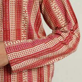 Kalamkari printed cotton men short kurta 10 - handcrafted