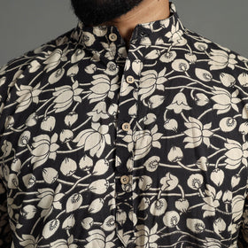 Buy Kalamkari Printed Cotton Men Short Kurta 11 Online at iTokri.com
