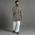 Buy Kalamkari Printed Cotton Men Short Kurta 11 Online at iTokri.com