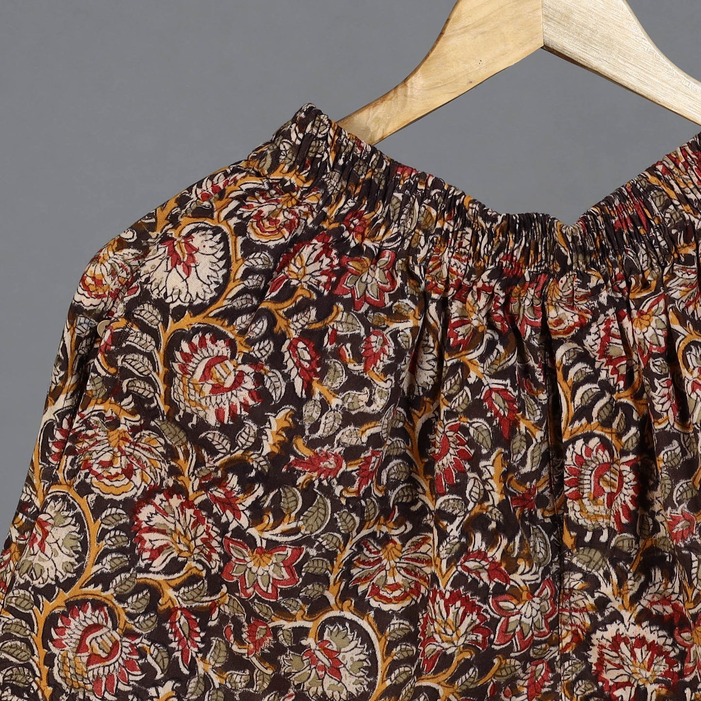 Kalamkari printed cotton unisex boxer/shorts - handcrafted