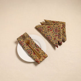 Kalamkari table napkin (set of 4) 14 - handcrafted
