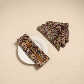Kalamkari table napkin (set of 4) 15 - handcrafted
