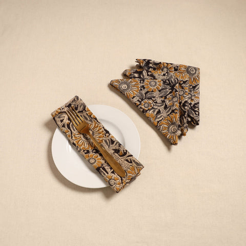 Kalamkari table napkin (set of 4) 17 - handcrafted