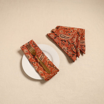 Kalamkari table napkin (set of 4) 20 - handcrafted