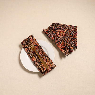 Kalamkari table napkin (set of 4) 24 - handcrafted