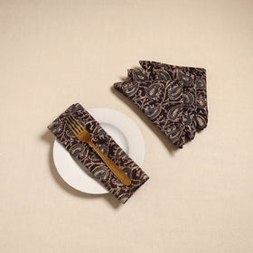 Kalamkari table napkin (set of 4) 25 - handcrafted
