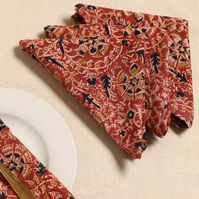Kalamkari table napkin (set of 4) 31 - handcrafted