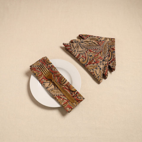 Kalamkari table napkin (set of 4) 32 - handcrafted