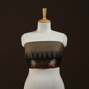 Kanchipuram cotton blouse piece 20 - handcrafted