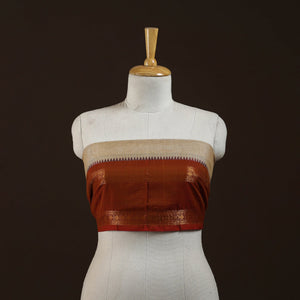 Kanchipuram cotton blouse piece 21 - handcrafted