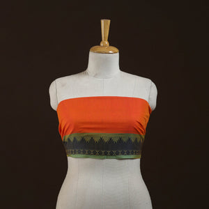 Kanchipuram cotton blouse piece 22 - handcrafted