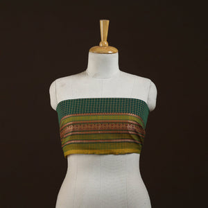 Kanchipuram cotton blouse piece 24 - handcrafted